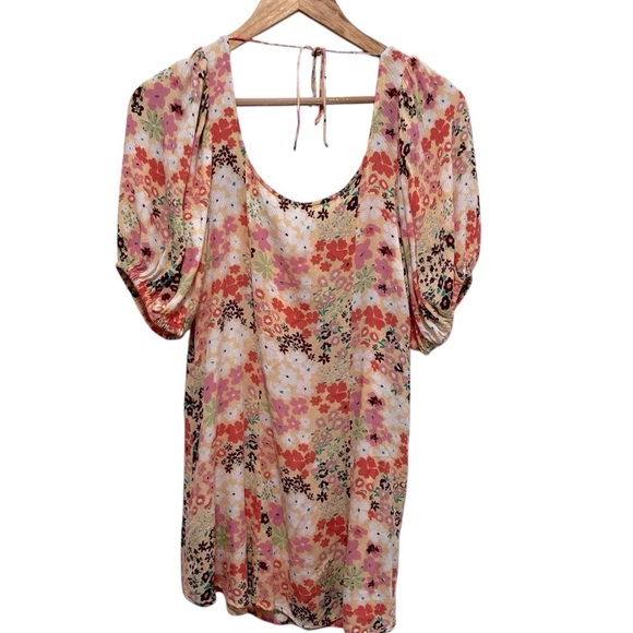 Free People Floral Callie Tunic Dress Vintage Combo Size Small - Picture 3 of 9